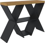 Naples Console Table Black Pine Effect