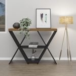Naples Console Table Black Pine Effect - Image 3