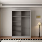 Berlin 2 Door 150CM Grey  sliding wardrobe - Image 4
