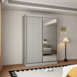 Berlin 2 Door 150CM Grey  sliding wardrobe - Image 3