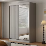 Berlin 2 Door 150CM Grey  sliding wardrobe - Image 5