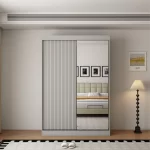Berlin 2 Door 150CM Grey  sliding wardrobe - Image 6