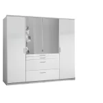 Aachen - White T12619 4 Door Wardrobe - Image 5