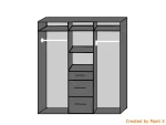 Clack - White And white Gloss 3  Door wardrobe - Image 2