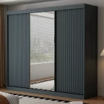 Berlin 3 Door Dark Grey  sliding wardrobe - Image 10