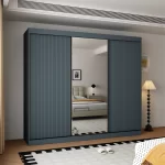 Berlin 3 Door Dark Grey  sliding wardrobe - Image 2