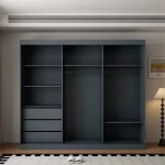 Berlin 3 Door Dark Grey  sliding wardrobe - Image 4