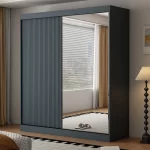 Berlin 2 Door Dark Grey 200CM  sliding wardrobe - Image 3