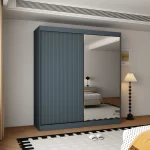 Berlin 2 Door Dark Grey 200CM  sliding wardrobe - Image 5