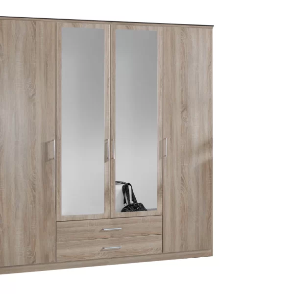 Osaka 112453 4 Door 2  Drawer+2 Mirror oak