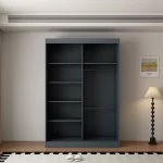 Berlin 2 Door Dark Grey 150CM  sliding wardrobe - Image 7