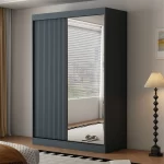 Berlin 2 Door Dark Grey 150CM  sliding wardrobe - Image 5