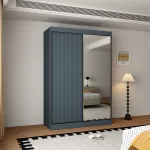 Berlin 2 Door Dark Grey 150CM  sliding wardrobe - Image 3