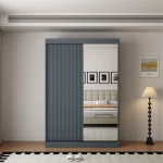 Berlin 2 Door Dark Grey 150CM  sliding wardrobe - Image 12