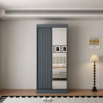Berlin 2 Door Dark Grey  100CM  sliding wardrobe - Image 5