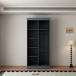 Berlin 2 Door Dark Grey  100CM  sliding wardrobe - Image 7