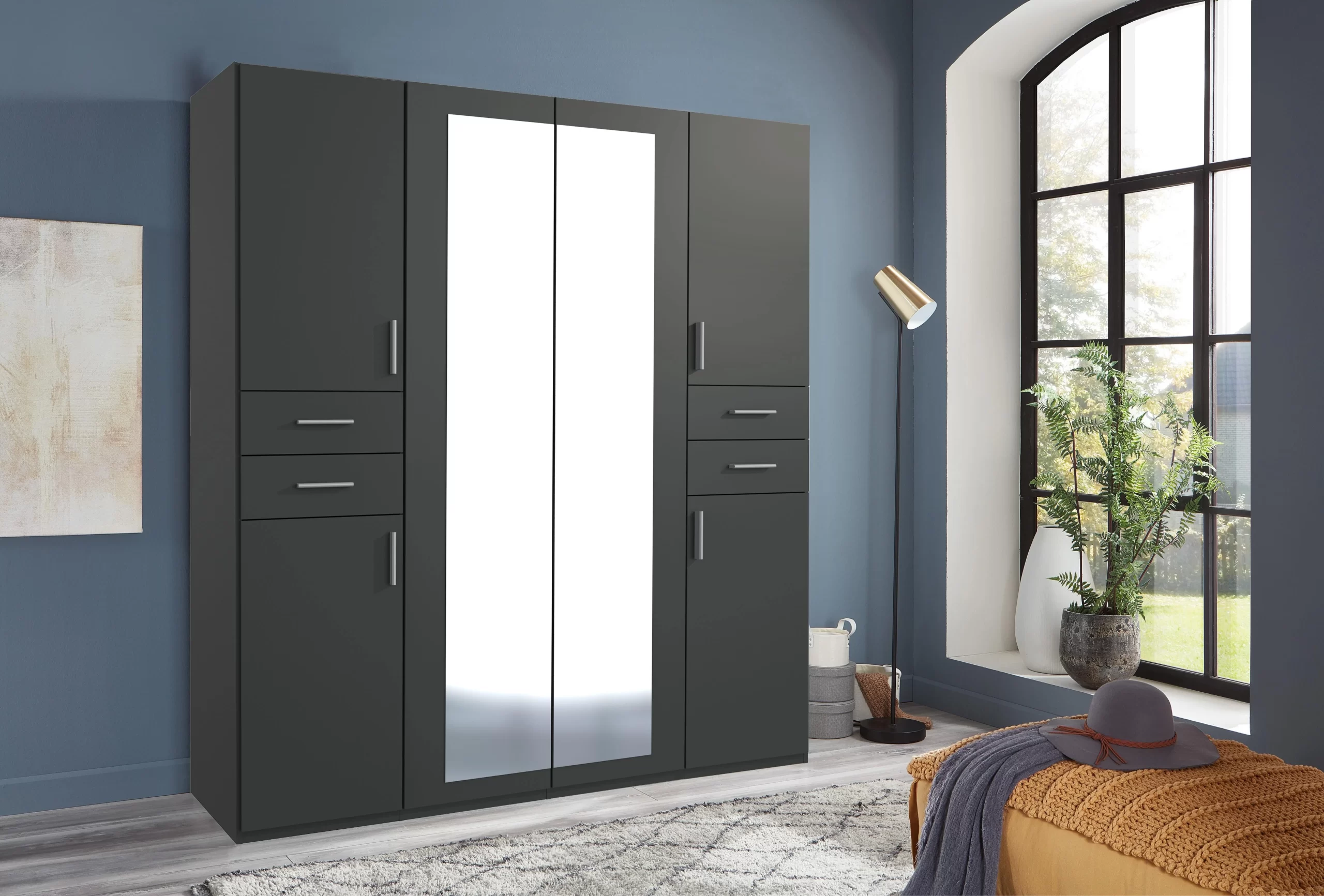 152-1752955283-687bf99363485-w-main.webp Vegas - Graphite 4 DOOR Wardrobe - Image 1