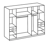Vegas - Graphite 5 Door Wardrobe - Image 3