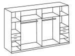 Vegas - Graphite 6 Door Wardrobe - Image 3