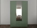 Swindon Green 3 door 120cm wardrobe