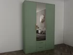 Swindon Green 3 door 120cm wardrobe - Image 3