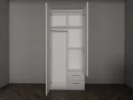 Swindon Grey 2 Door Wardrobe - Image 2