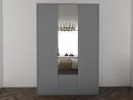 Swindon Grey 3 door 120cm wardrobe