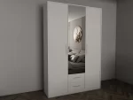 swindon white 3 Door 120cm wardrobe - Image 3