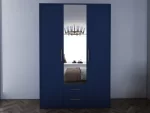 Swindon Blue 3 door 120cm wardrobe