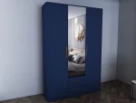 Swindon Blue 3 door 120cm wardrobe - Image 3