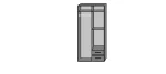 GAMMA  111 209 2 Door 2 Drawer Oak and gloss white - Image 2