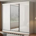 Pacific 3 Door Gloss White 250CM  sliding wardrobe - Image 3