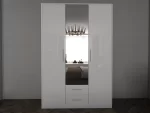 Swindon Gloss White 3 Door 135cm Wardrobe