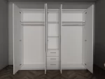 Swindon Gloss white 5 door 200cm wardrobe