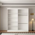 Pacific 2 Door Gloss White 200CM  sliding wardrobe - Image 4