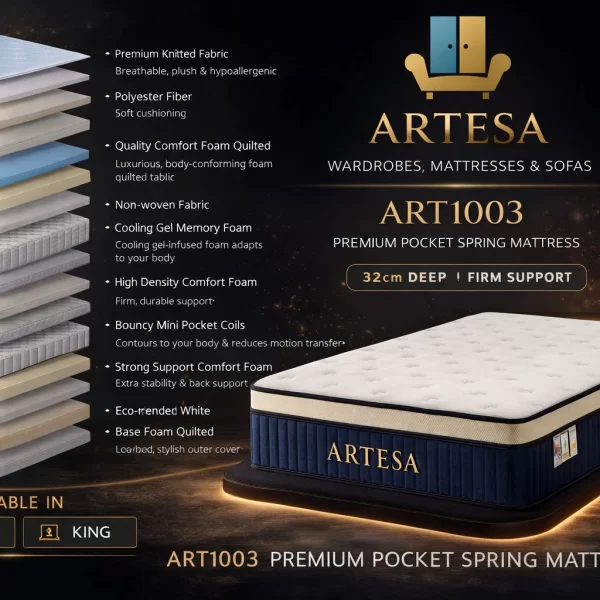 Artesa Soul Medium‑Firm Euro Top Double  Mattress