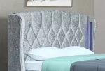 Mayfair Ottoman kingsize Bed Frame Crush Silver