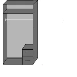 Duo 078 - Duo 2 Door 2 Drawer White - Image 2