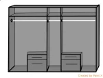 Fly 5 door 1 Mirror  4 drawer White  406572 - Image 2