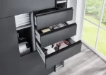 saigon 225cm oak with glass black - Image 2