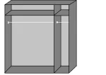 Aalst 135 cm sliding wardrobe Sahara Grey - Image 2