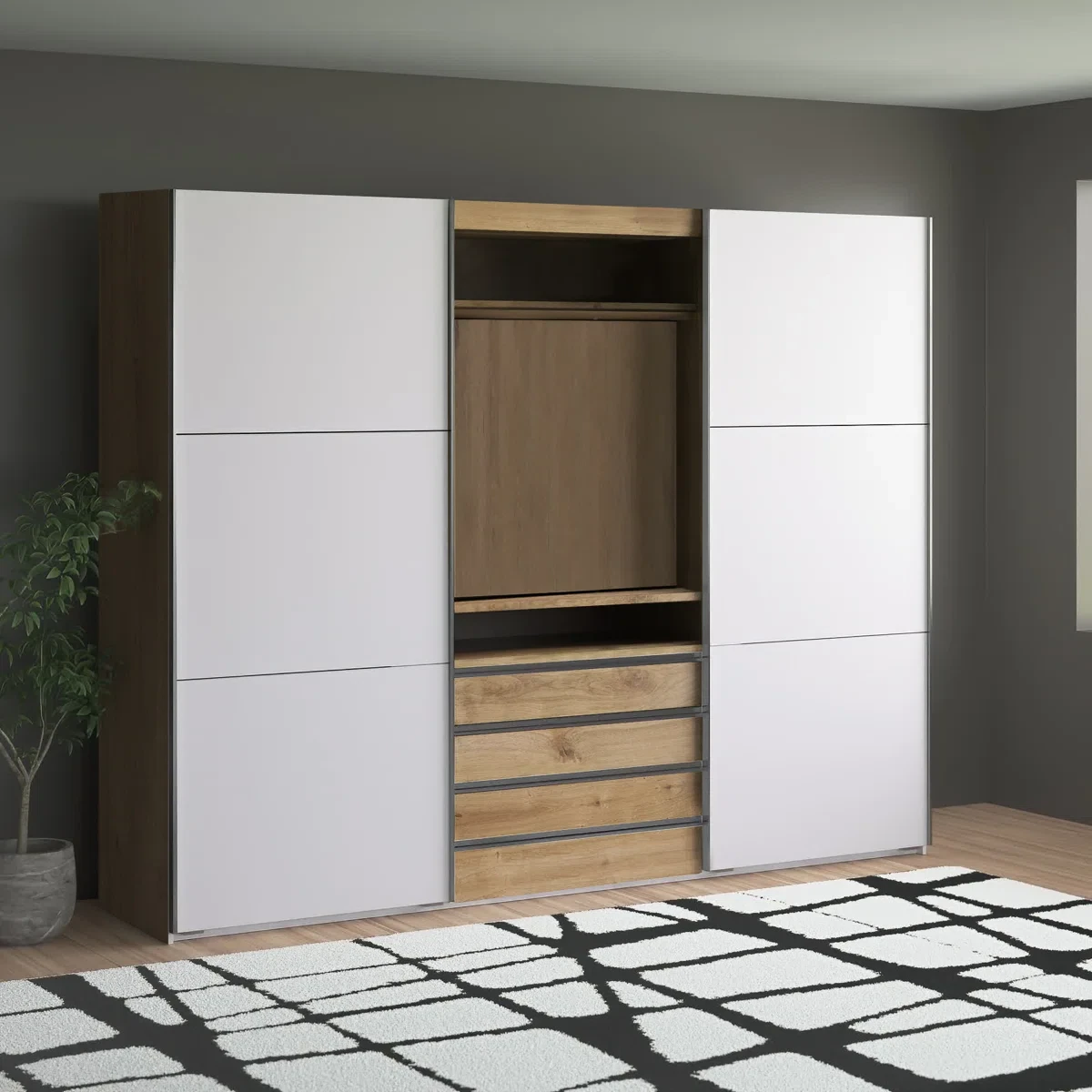 334-1761135374-68f8cb0e01a9f-w-main.webp Magicglass 300cm 236 height white and oak - Image 1