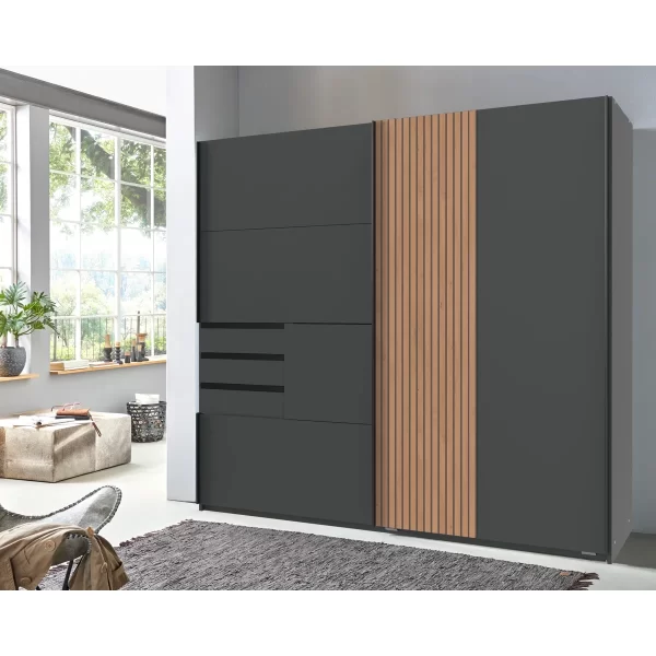 Nadije 2 Door  3 drawer Manufactured Wood Wardrobe