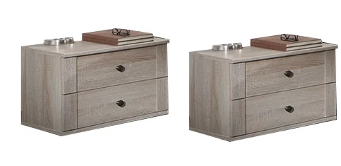 chalet - oak 2*2drawer bedside  955698
