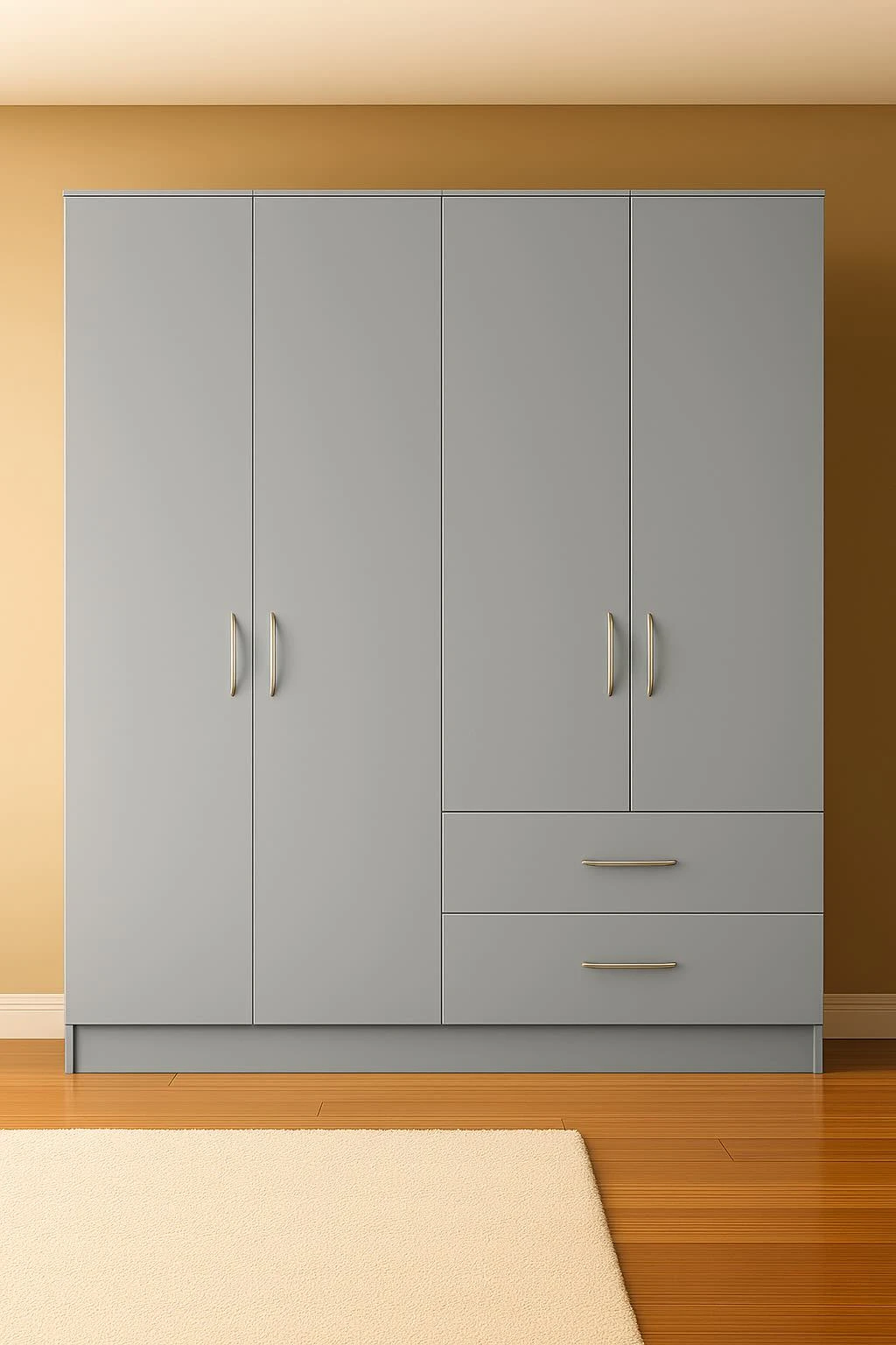 352-1763037483-6915d12b500b3-w-main.webp venice - Grey 4 Door wardrobe - Image 1
