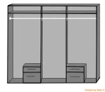 FREIBURG 414 573- Graphite 6 Door Wardrobe - Image 2