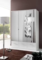 Imago 047266 - White 3 Door 3 Drawer Wardrobe