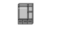 Imago 047266 - White 3 Door 3 Drawer Wardrobe - Image 2