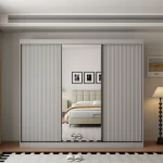 Berlin 3 Door 250CM Grey  sliding wardrobe - Image 8