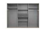 Odessa D20 245- planked oak  6 Door Wardrobe - Image 2